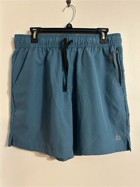 RBX Men's Teal Athletic Shorts with Black Drawstring